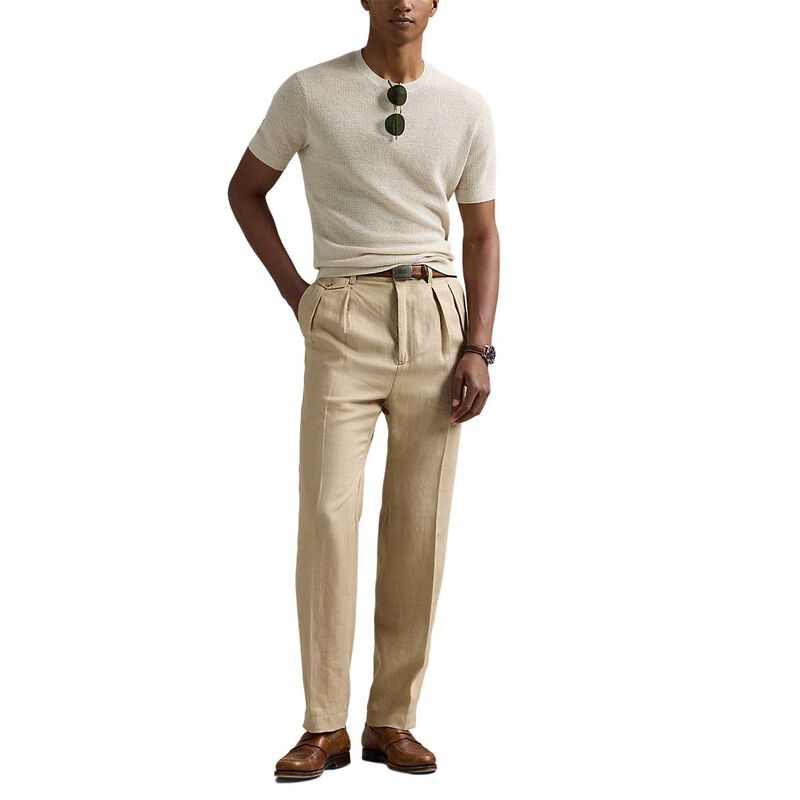 Polo Ralph Lauren Textured Linen Short-Sleeve Sweater image number 3